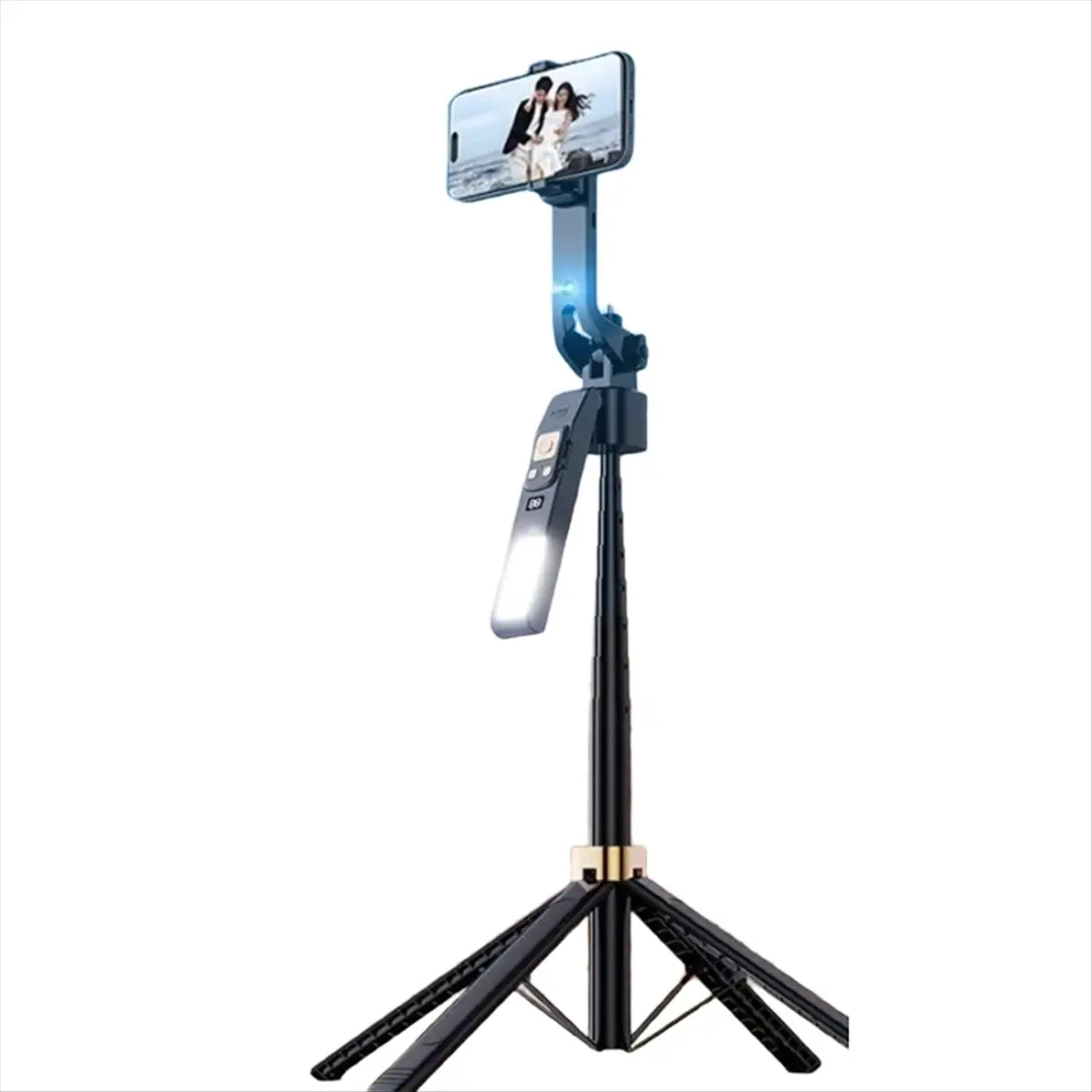 M05K CL12P 180CM Selfie Stick Auto AI Face Tracking Quad Stand 360 Rotation Gimbal Tripod Stabilizer with LED Fill Light