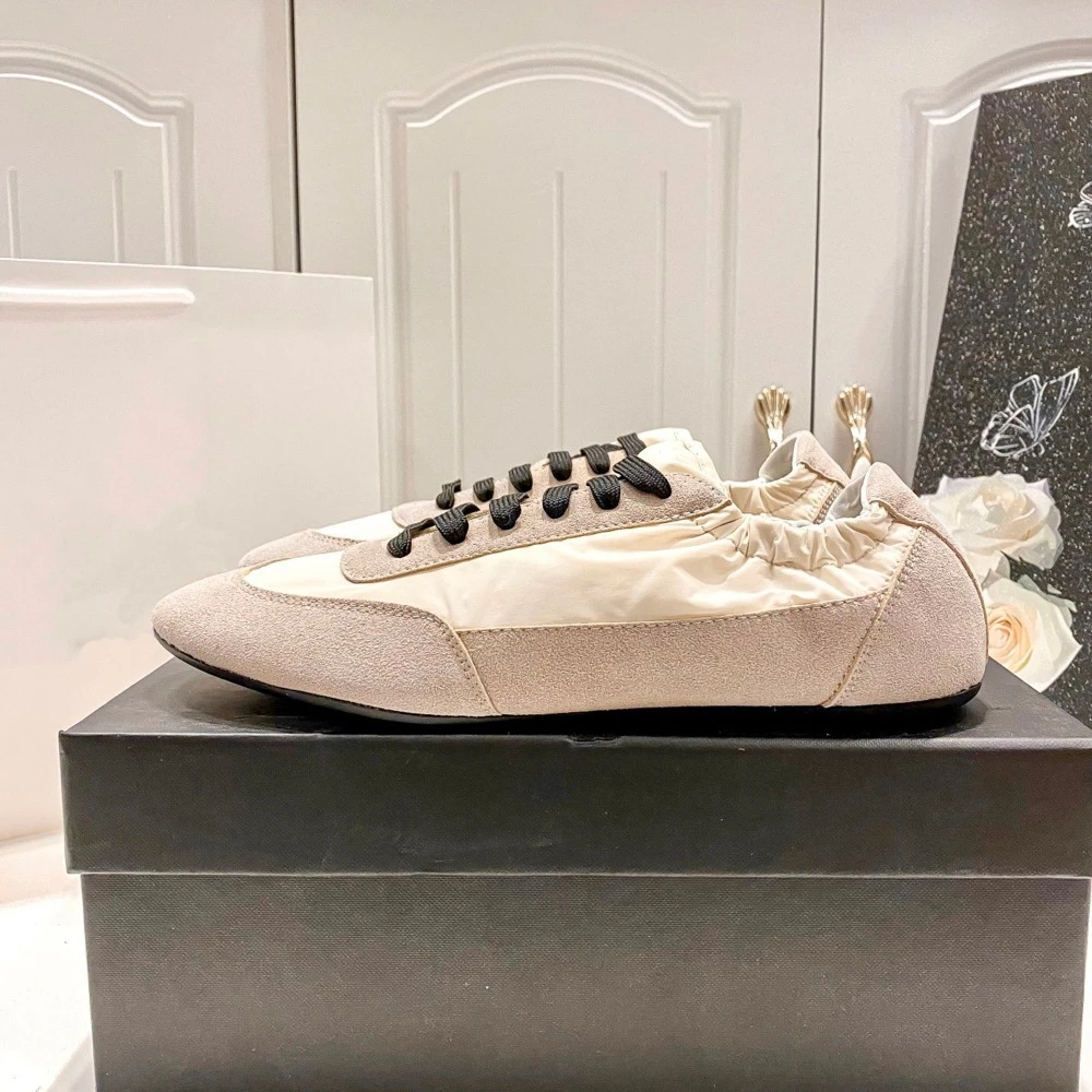 

Women Casual Shoes New Style Flat Bottom German Training Shoes Soft Sole Color Blocked Forrest Gump Women Shoes SL210