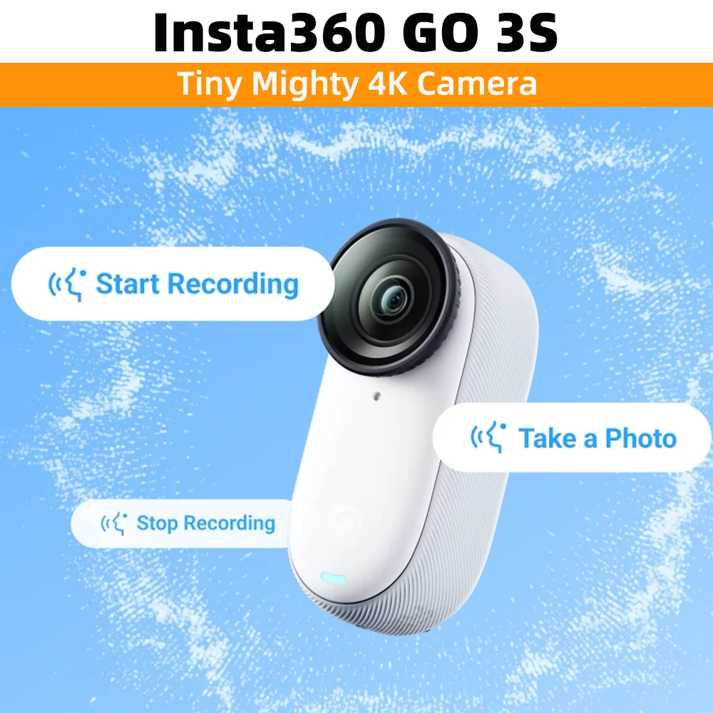 [New Release in Stock] Insta360 GO 3S Midnight Black / Arctic White 4K Camera Waterproof 140min 39g