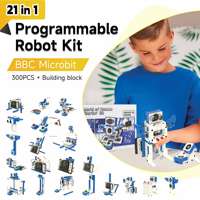 Yahboom 21 in 1 Microbit V2 Robotics Kit DIY Electronic Sensor Kit Programmable Toy for Kids Support MakeCode Python Programming