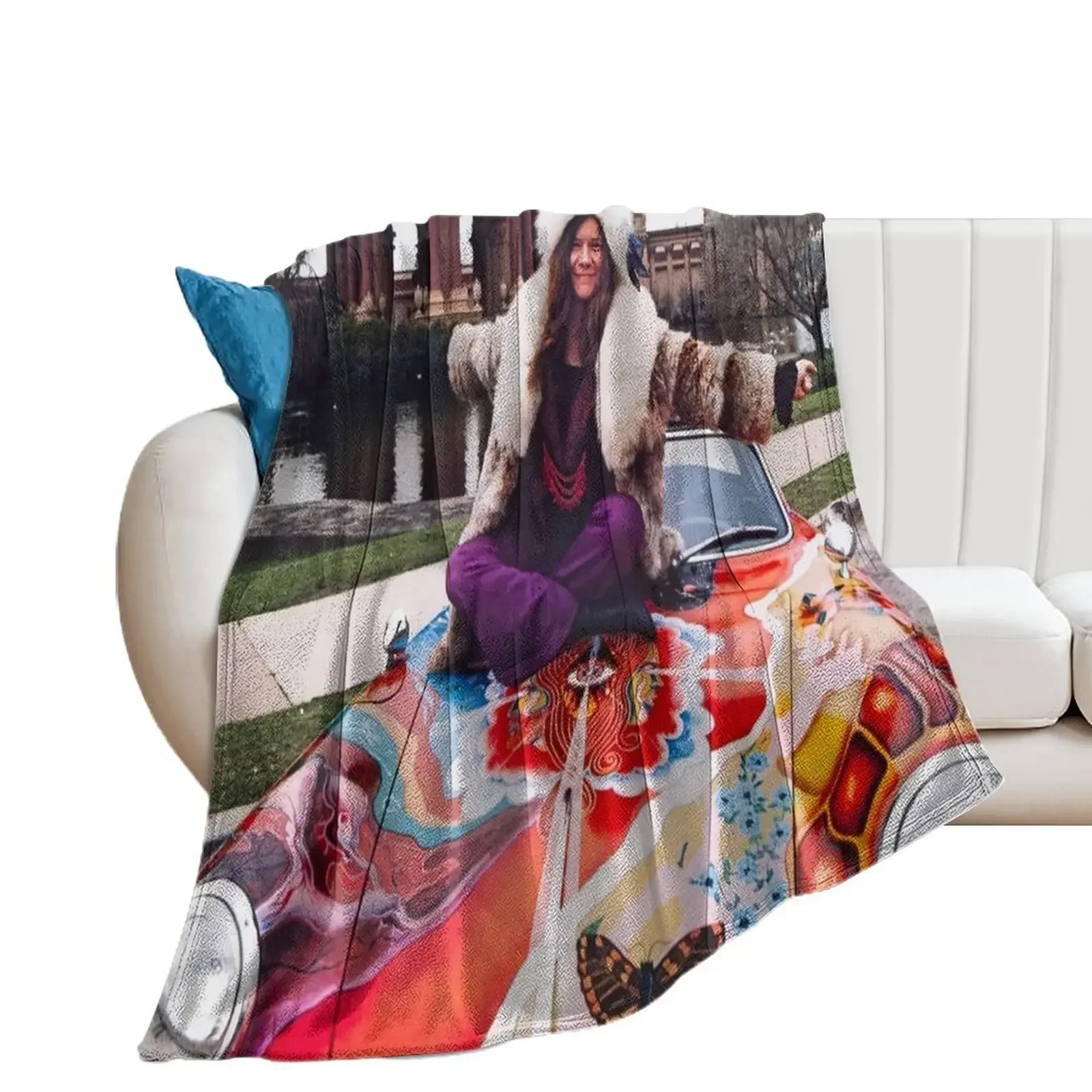 Janis Joplin Throw Blanket Plaid valentine gift ideas Softest Sleeping Bag Blankets