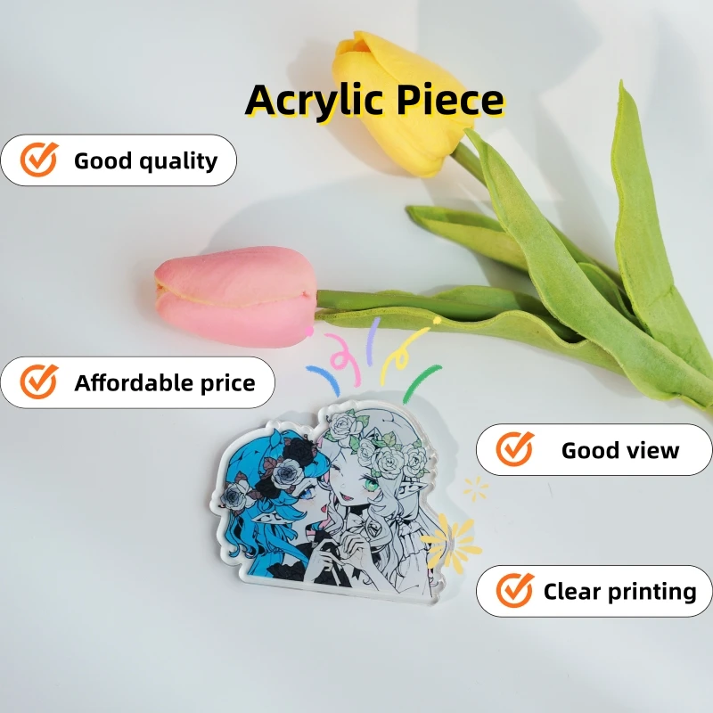 1pc Custom Double-Layer Acrylic Block - Premium Anime & Photo Collectible - Durable DIY Craft for Creating Exclusive Memories