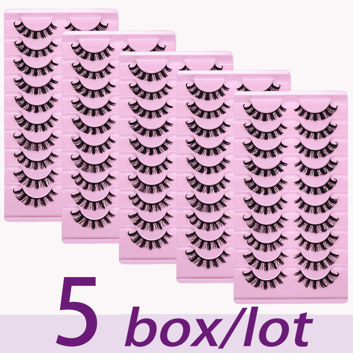 

30 пар/50 пар ресниц D Curl 10-16 мм русские ресницы 3D накладные ресницы многоразовые пушистые русские полосатые ресницы