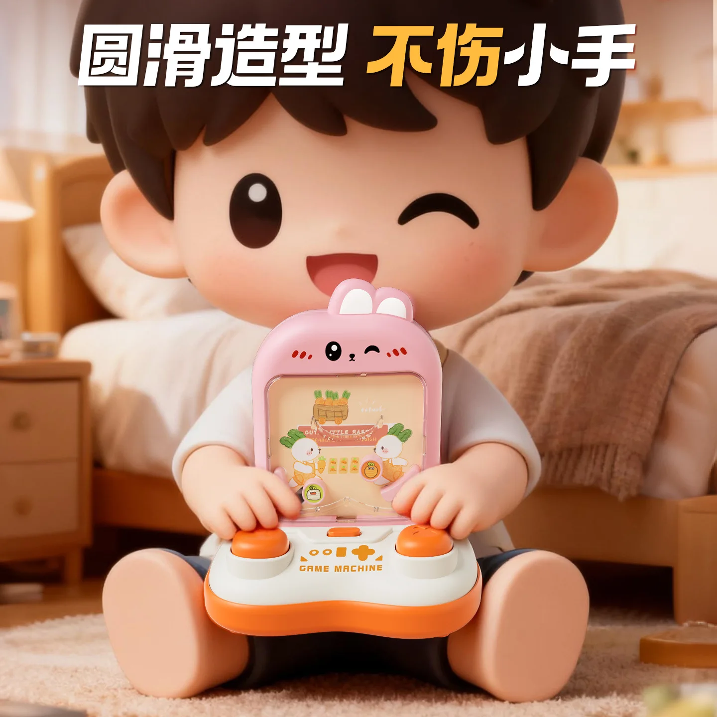 الإبداعية الكرتون ديناصور آلة الكرة والدبابيس اللعب متعة الأسرة حفلة ألعاب سطح المكتب لطيف أرنب آلة المنجنيق لعبة الضغط #2