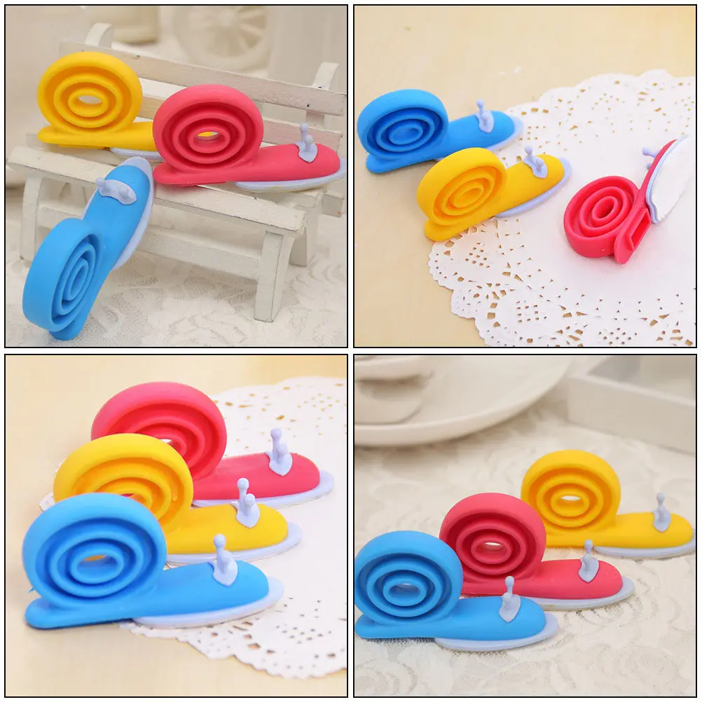 6Pcs Snail Animal Door Stopper High-Quality Tpe Flexible Door Stop Wedge for Home Office Safety Decor Stylish Non-Slip