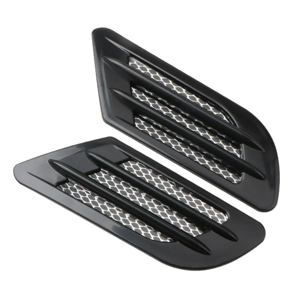 2Pcs Car Side Air Flow Vent for Fender Hole Cover Intake Grille Duct Decoration ABS Plastic Sticker Car Exterior Accessories