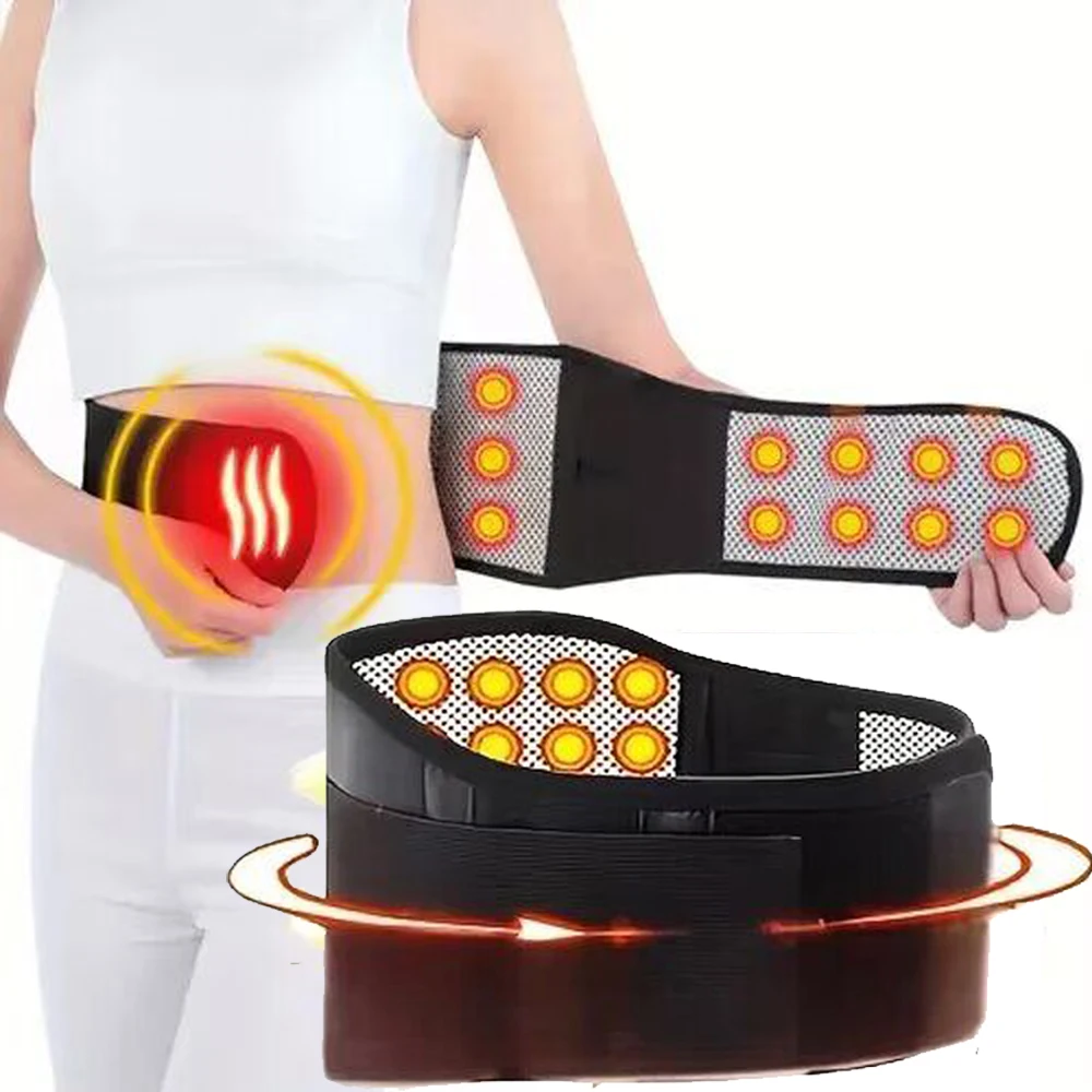1pcsThermal Magnetic Therapy Lumbar Support Belt Lower Back Brace for Men and Women, Self-Heating Waist Strap with Gauss Magnets