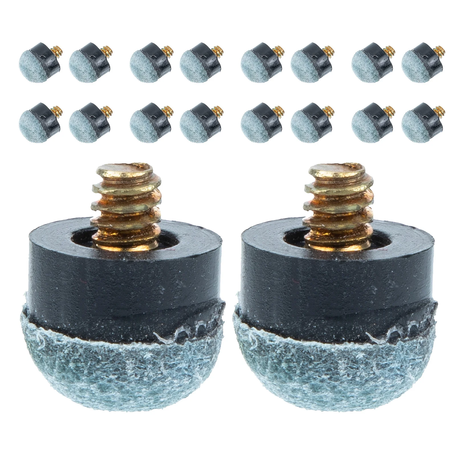 

30Pcs 10mm Screw-on Billiard Cue Tips Replacement Pre-Shaped Soft Pool Stick Tips Enhanced Ball Control Billiard Tip