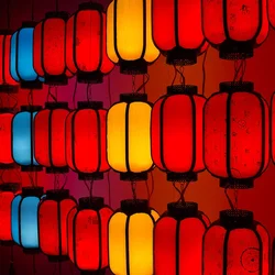 Chinese Red Lantern Palace Lights Antique Sheepskin New Year Spring Festival Chinese Iron Advertisement Lantern