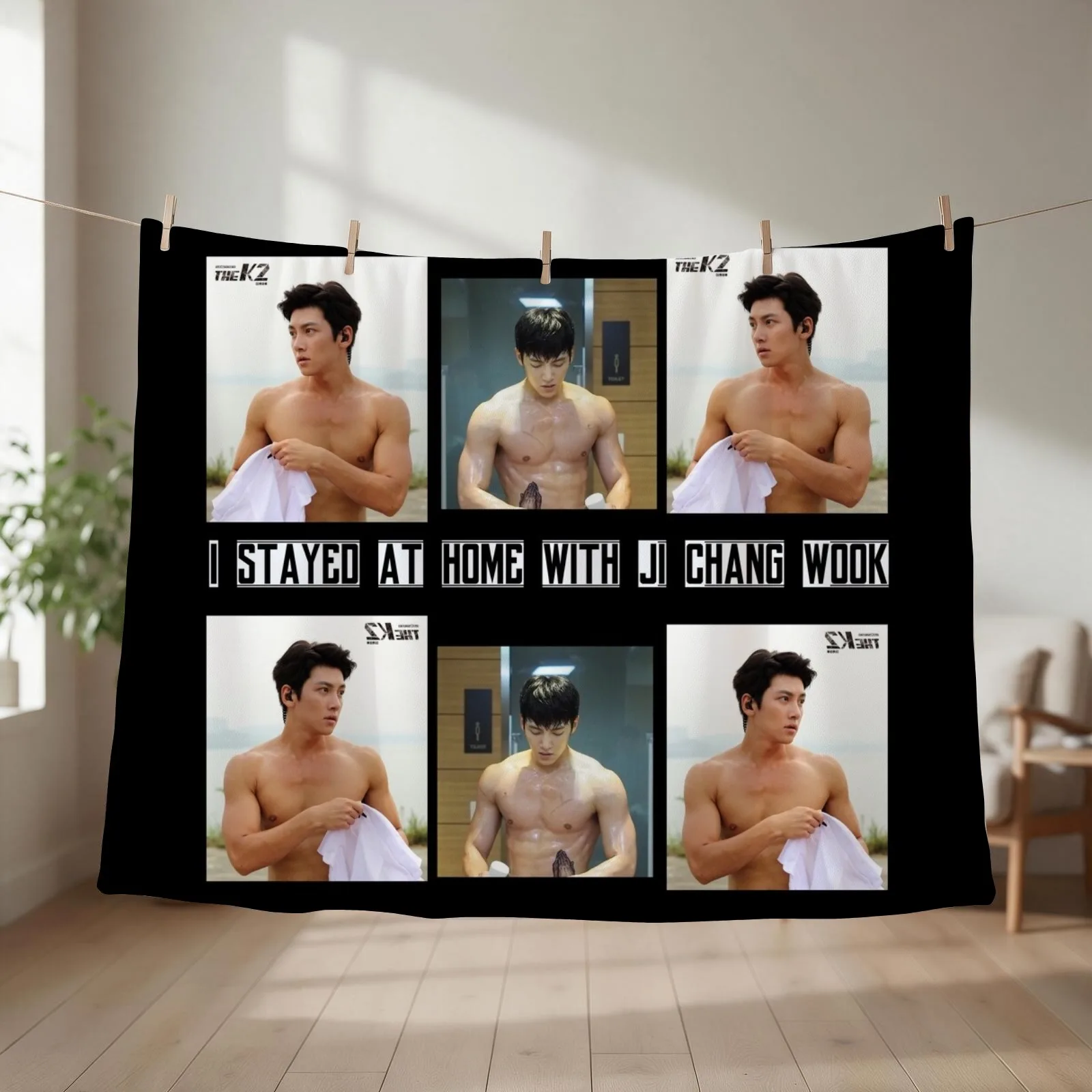 Ji Chang Wook [ISH] Series Throw Blanket Shaggy For Sofa Thin Loose Quilt Blankets