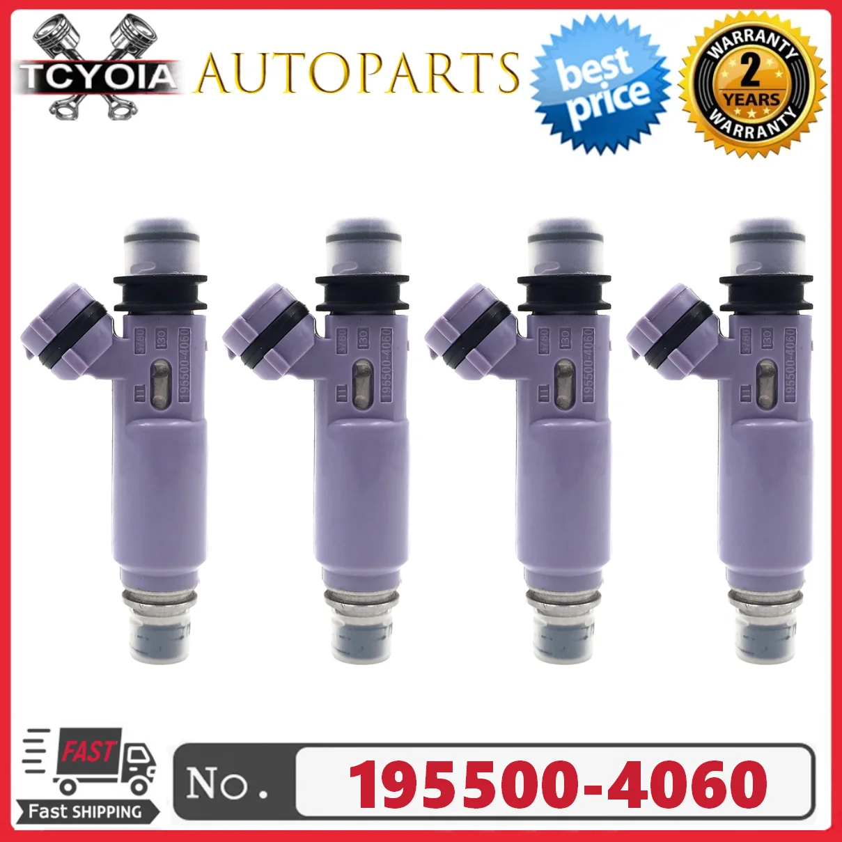 

4pcs/lot Fuel Injectors Nozzle 195500-4060 BP6D13250A BP6D-13-250A FJ672 for Mazda MX5 MIATA MK2 1.8 16V