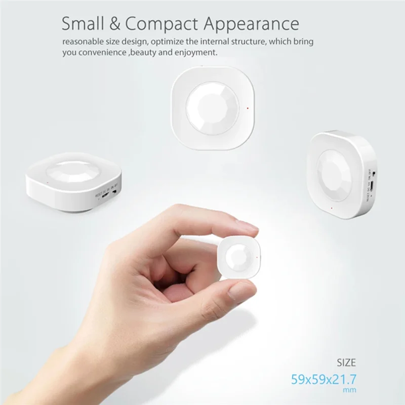 N75R-WIFI PIR Motion Sensor Wireless Passive Infrared Detector Security Burglar Alarm Sensor Tuya Smart APP Control, Fine Workma