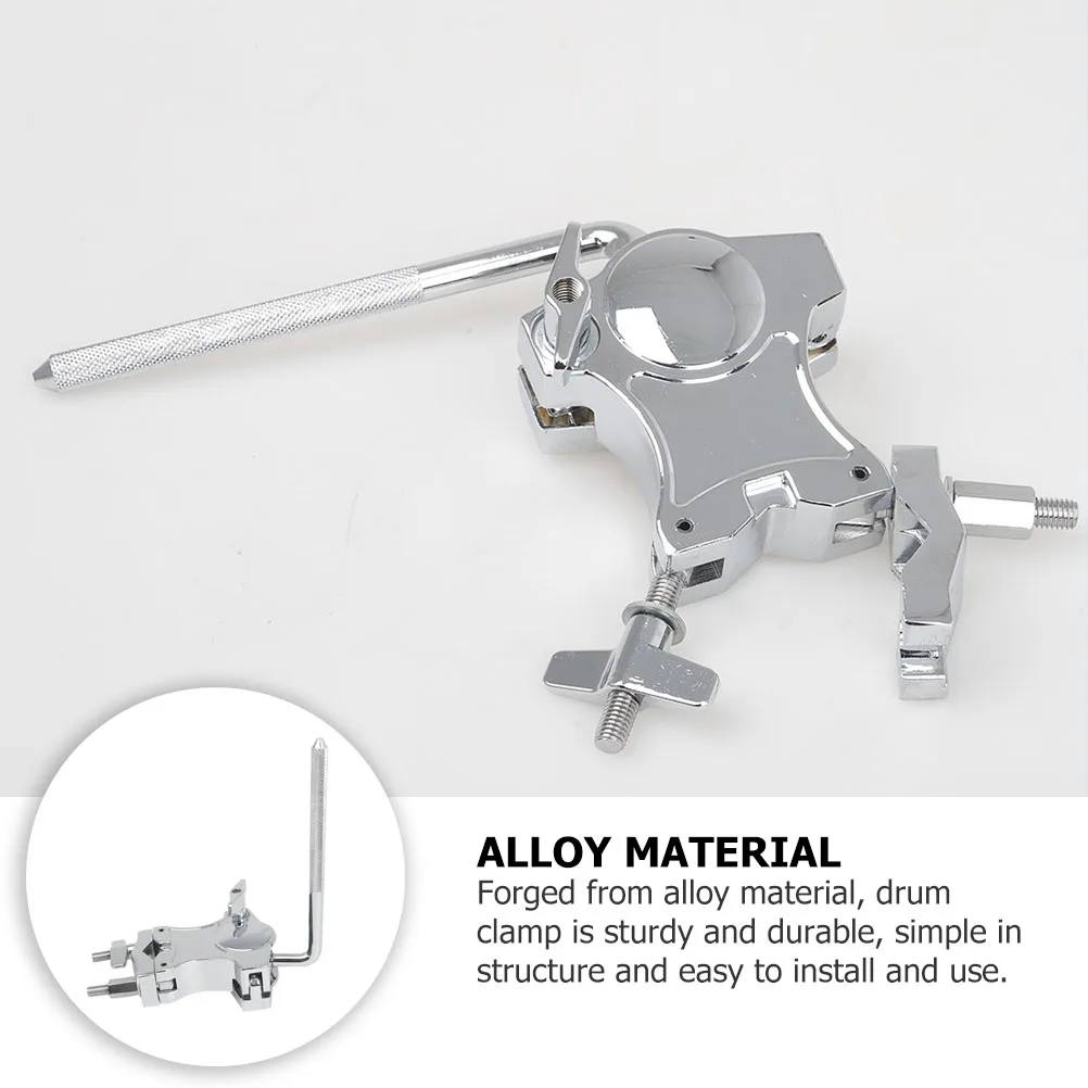 

Alloy Drum Clamp 360 Degree Adjustable Melodic Tom Cowbell Holder Sturdy Durable Percussion Parts Music Instruments Clip