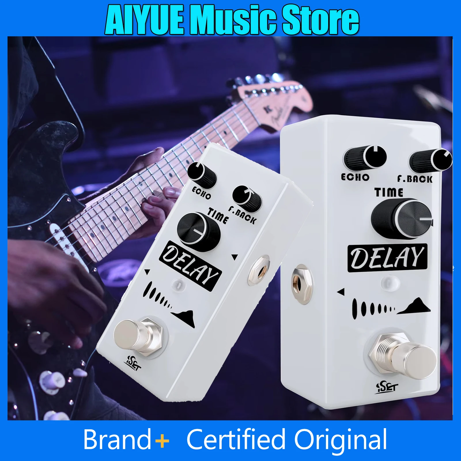 

Педаль эффектов ISET для гитары, аналоговая педаль Pure Delay для электрогитары и бас-гитары, True Bypass, аксессуары для гитарных инструментов