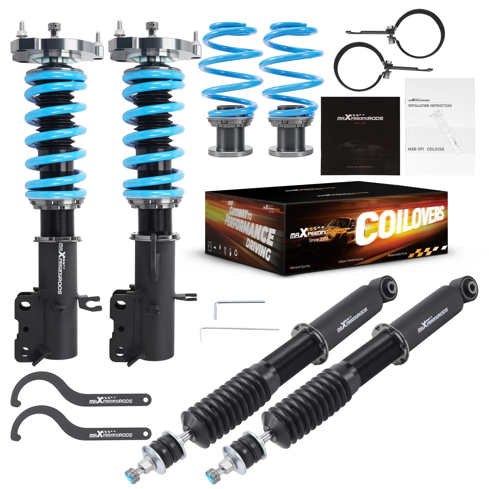4pcs MaXpeedingrods T6 COILOVERS 24 LEVEL STRUT SHOCK SET FOR NISSAN JUKE 2011-2017
