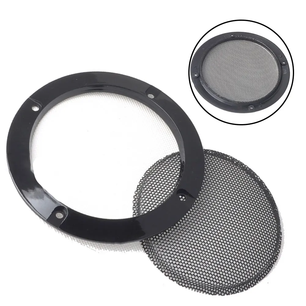 124mm nero Car Speaker Net Cover Audio Metal Iron Wire Grilles Cover Steel Mesh Woofer Subwoofer Protector accessori per altoparlanti