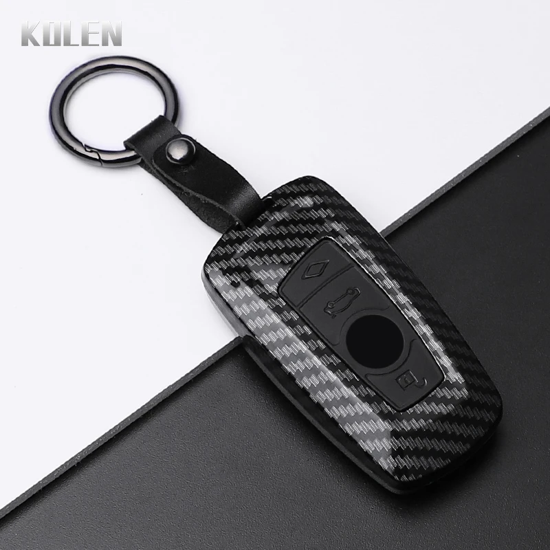 ABS Carbon Fiber Style Car Key Case Cover For BMW 1 3 5 7 Series X1 X3 X4 X5 F10 F15 F16 F20 F30 F18 F25 M3 M4 Accessories Fob