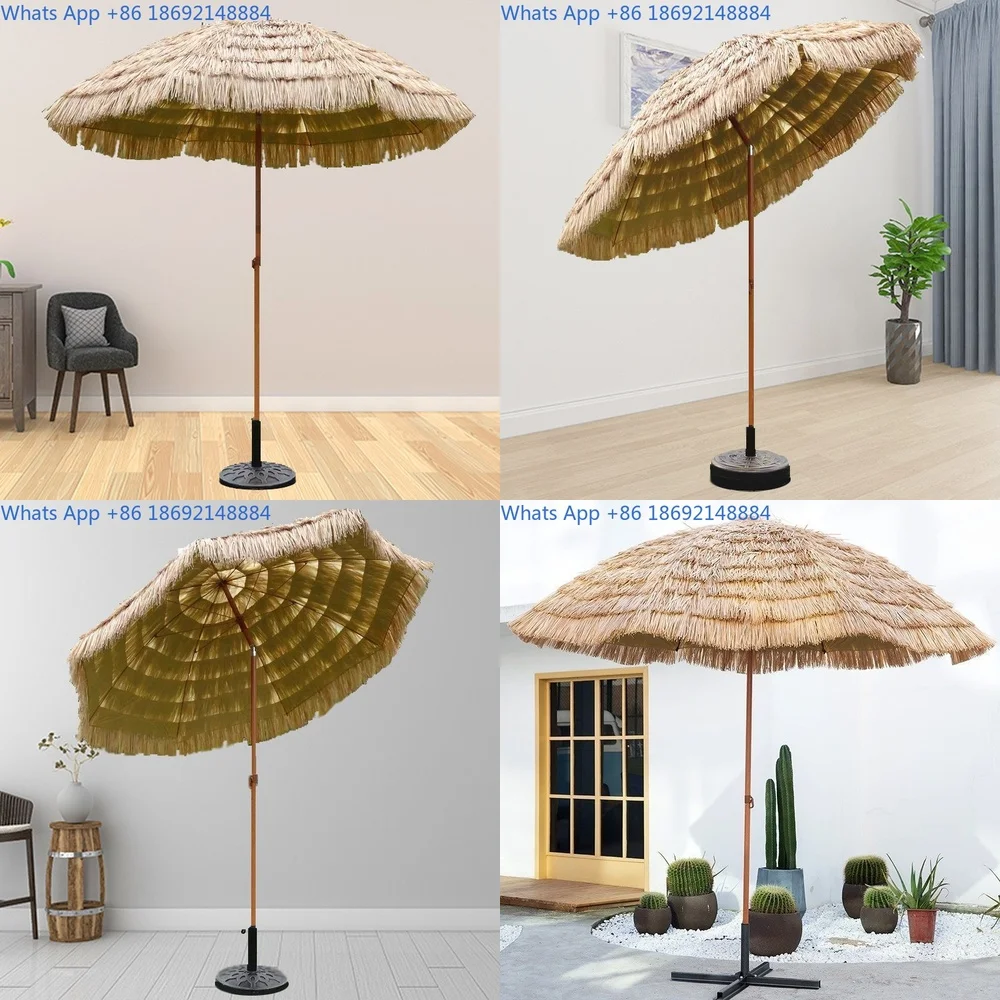 

Outdoor Straw Decorative Umbrella for Garden Balcony Photography and Shade