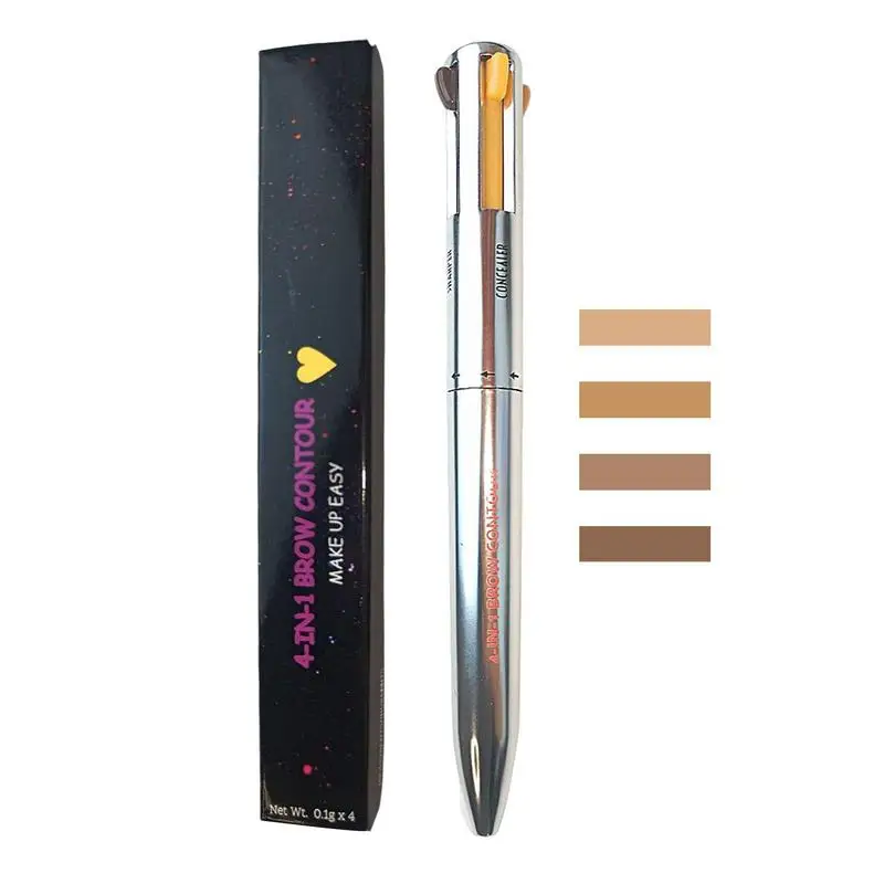 4 In 1 Makeup Pen Waterproof Eyebrow Pencil Long Lasting Versatile Eye Beauty Makeup Tool For Brow Draw Lips And Eyeliner