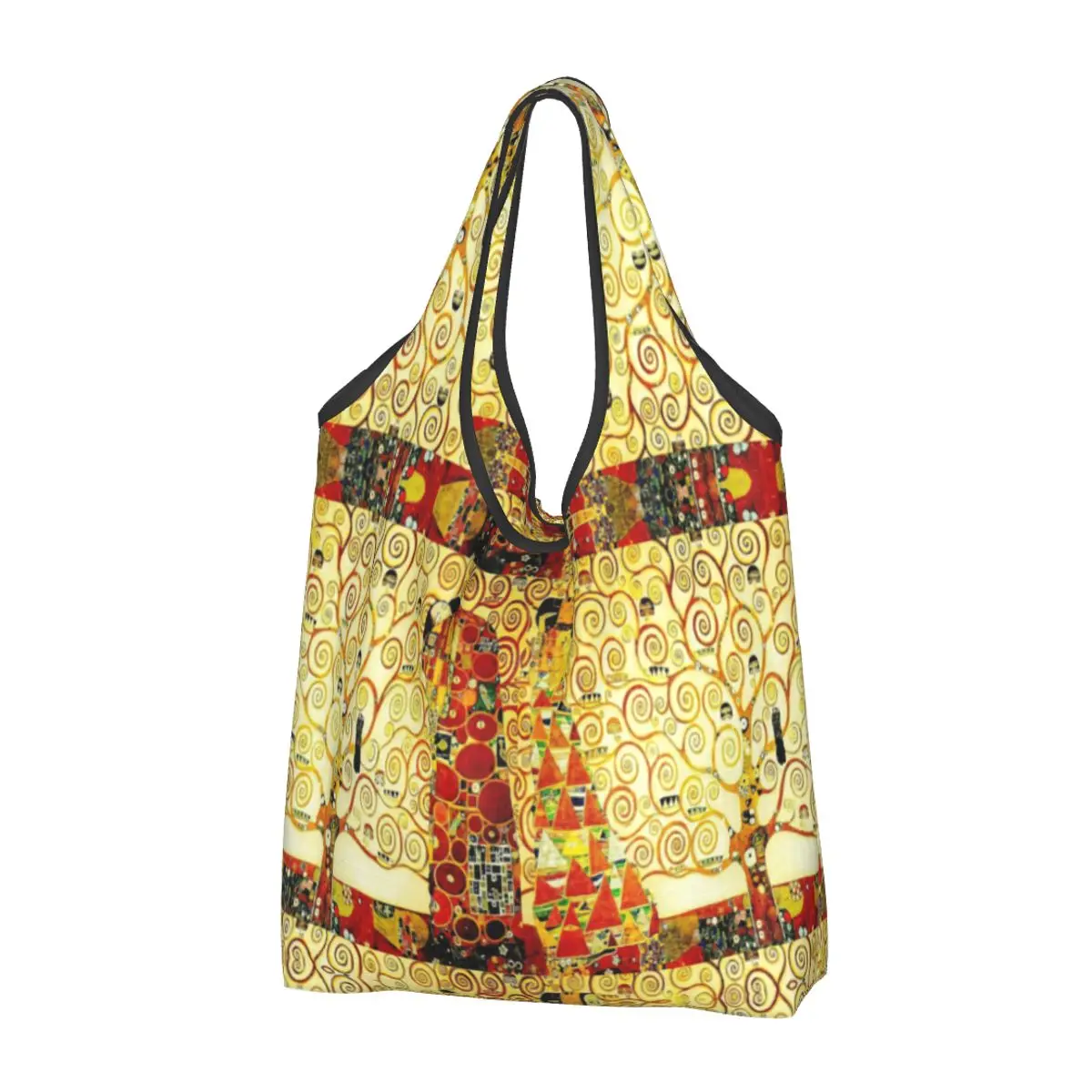 Niedlich der Baum des Lebens von Gustav Klimt Einkaufstaschen tragbare Malerei Kunst Lebensmittel Schulter Shopper Tasche