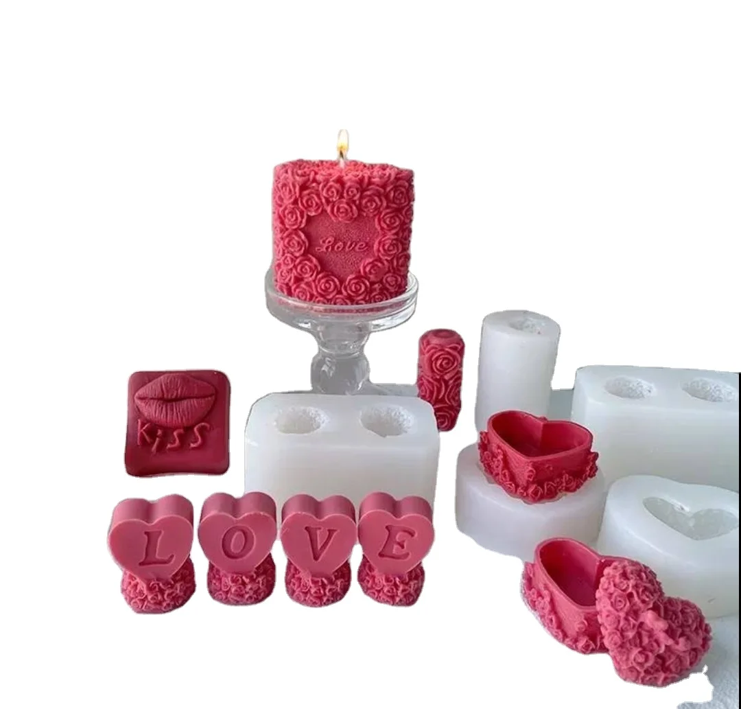 

Набор силиконовых форм для свечей «Поцелуй любви» ко Дню святого Валентина