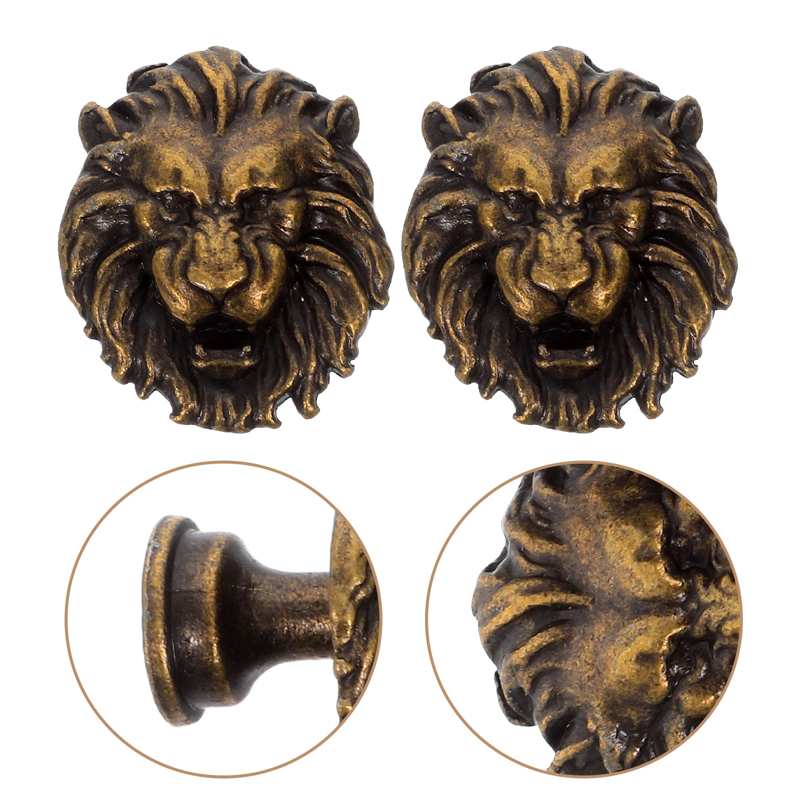 

8 Pcs Lion Head Drawer Handle Handles for Dresser Cabinet Door Metal Decorative Desk Pull Zinc Alloy Wardrobe Knobs