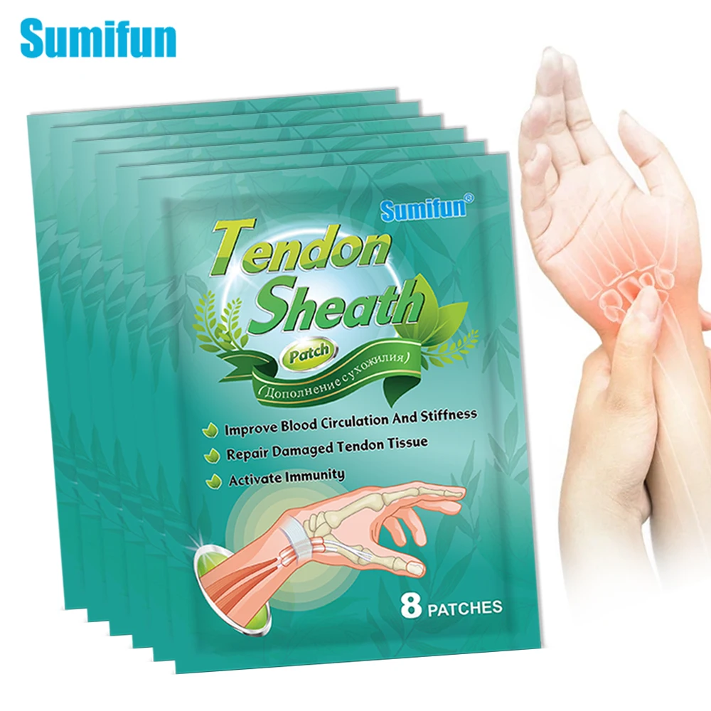 

8/24/48Pcs Sumifun Tenosynovitis Plaster Finger Wrist Analgesic Patch Elbow Joint Sprains Tendon Sheath Pain Relief Sticker Care