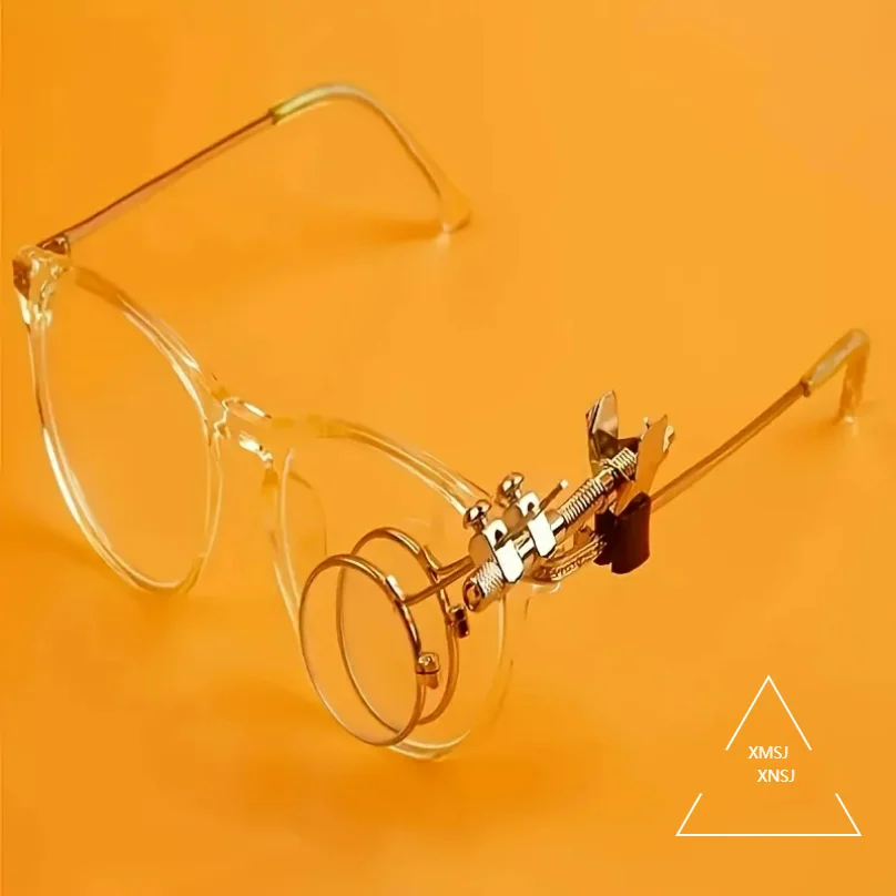 

5X/10X Dual Adjustable Clip-On Magnifying Glasses for Watch Repair, Mobile Phone Servicing, Jewelry Crafting, Product Inspection