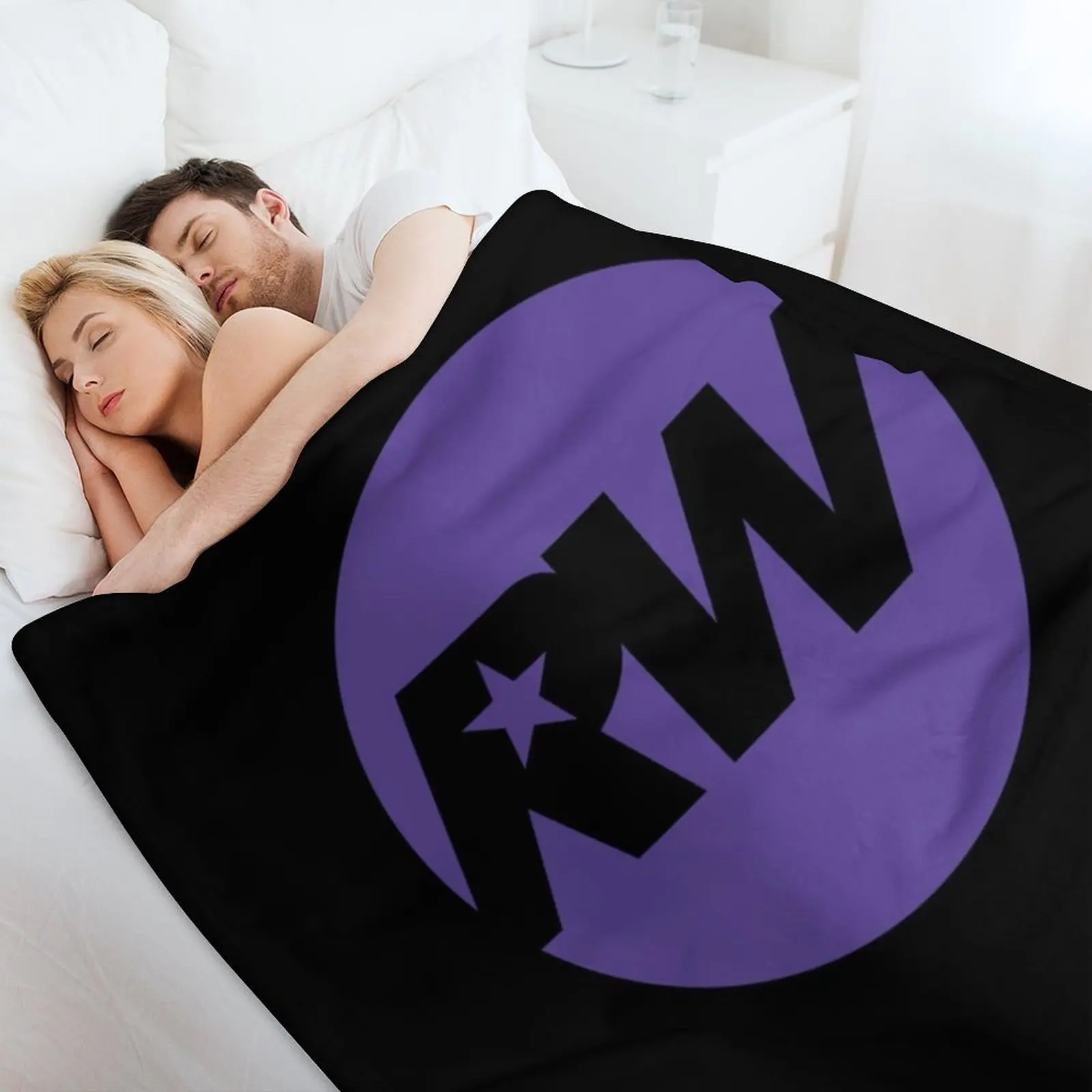 Robbie Williams Logo Classic Throw Blanket Custom Bed linens Blankets image 5