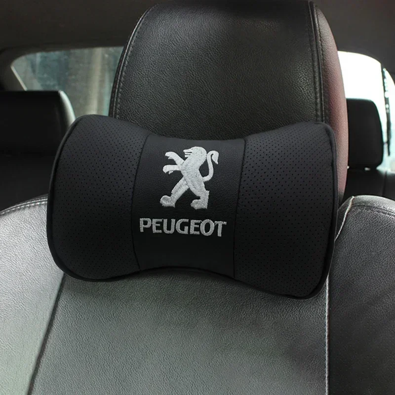 2Pcs Car Headrest Seat Pillows Neck Cushion Accessories for Peugeot 308 208 408 508 407 107 307 406 405 205 3008 206 5008