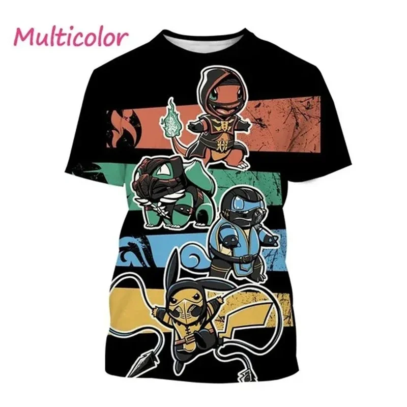 Summer Hot Selling Mortal Kombat Game 3D Print T Shirt Short Sleeve Street Style Cool Men's Casual T-Shirt Tees Male Streetwear