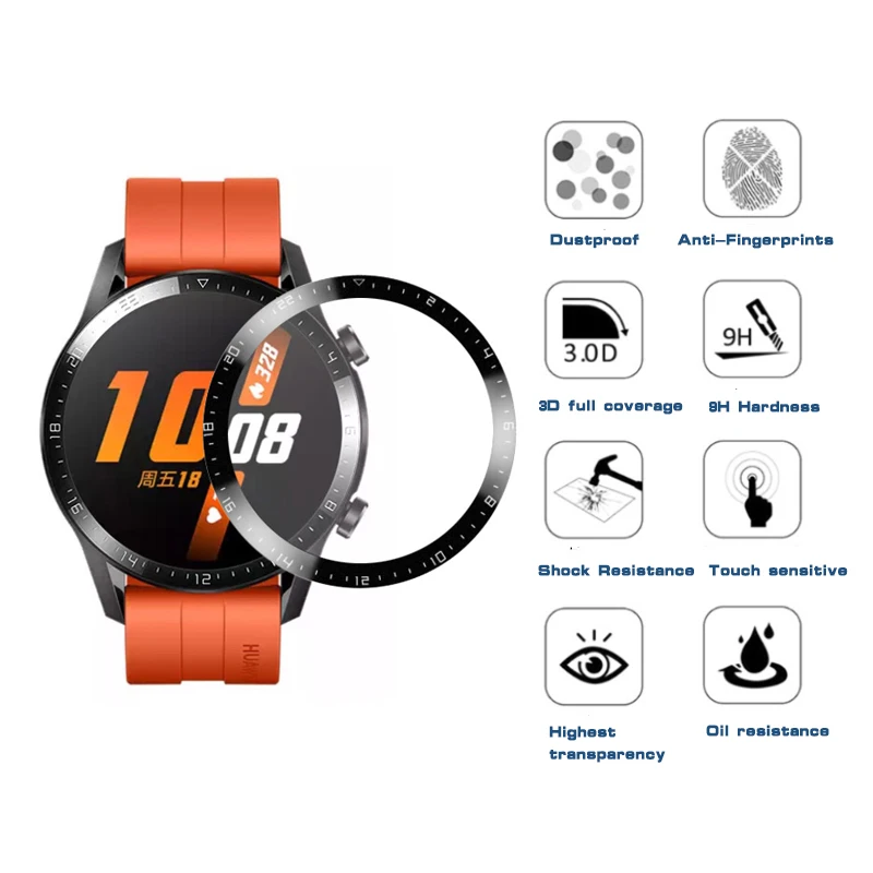 ПММА Защита экрана для Huawei GT 2 Pro 42/46 мм Porsche Design умные часы Полное покрытие Защита от царапин защитная пленка для GT2E S