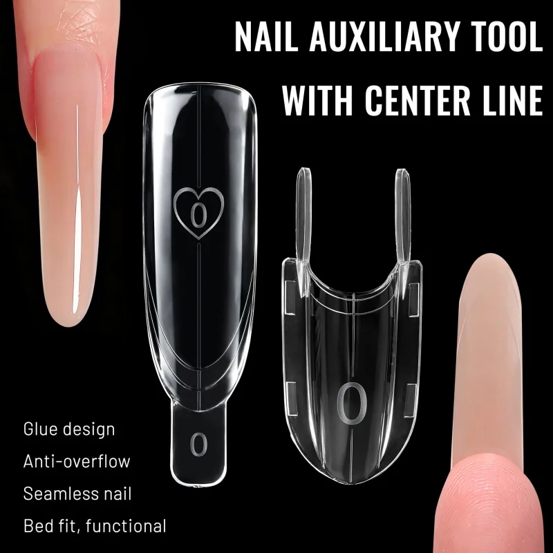 2026 Neue Sandwich Dual Nagelformen 120 Stück 15 Größen Raketenform Vollabdeckung Ober- & Unterteil-Form für Nagelkunst-Verlängerung Maniküre-Set – Detail 9