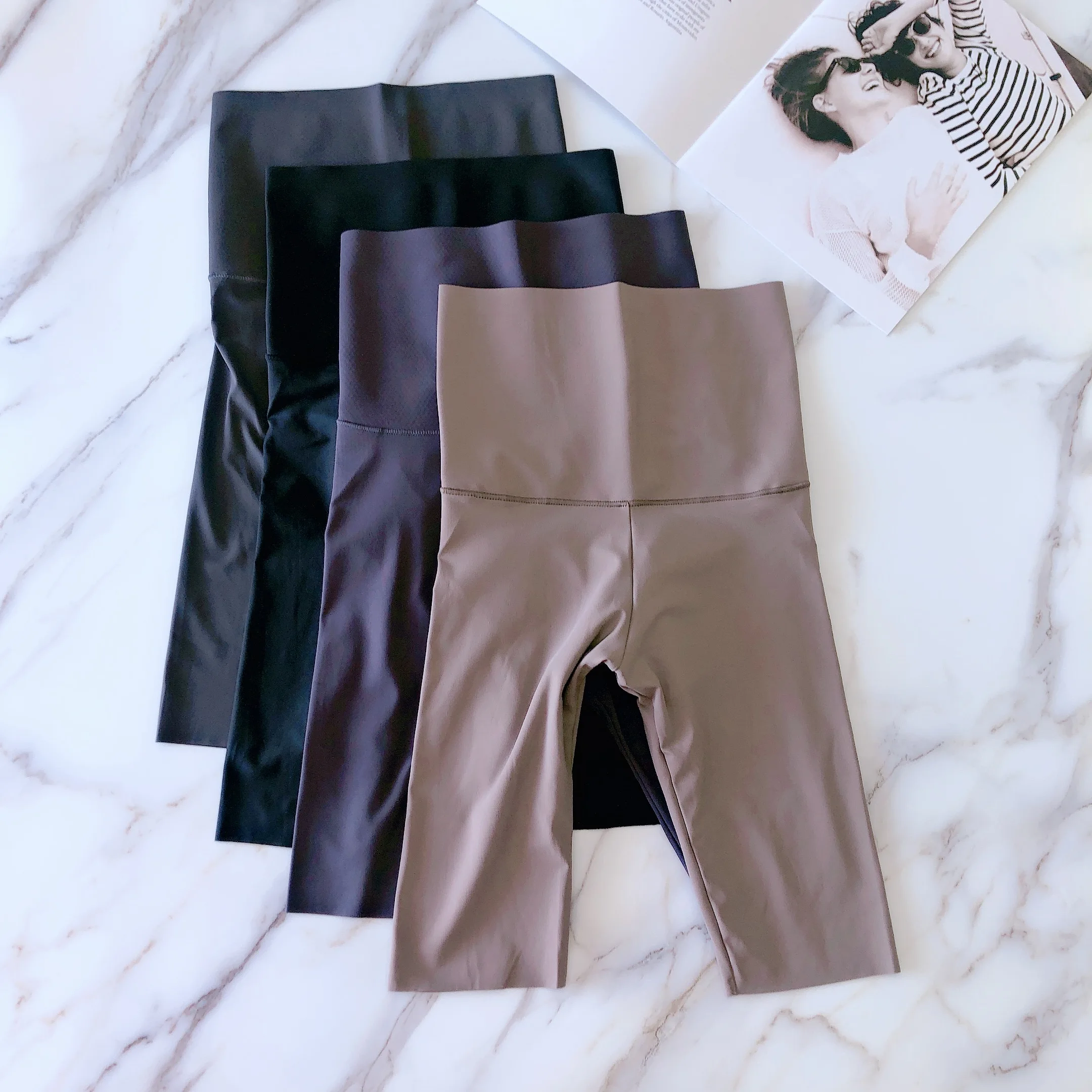 بنطلون يوجا نسائي من تاجكيتا بطول خمسة أرباع، سروال ركوب ذو إحساس بارد، بنطلون دولفين للارتداء الخارجي في الصيف مع خاصية رفع البطن...