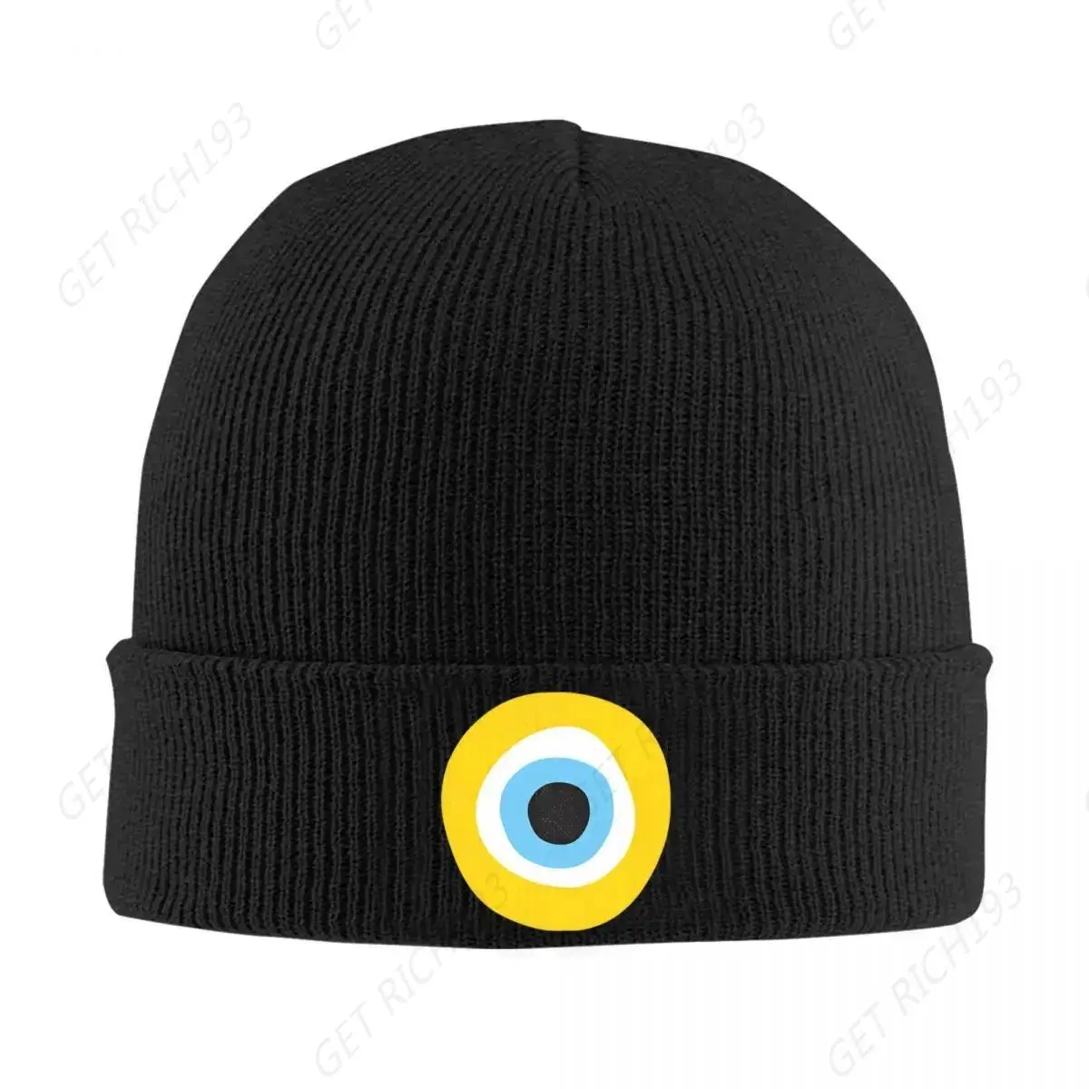 Evil Yellow Eyes Beanie Hats Bonnet Hats Men Women Unisex Casual Gym Knit Hat Autumn Winter Printed Warm Caps