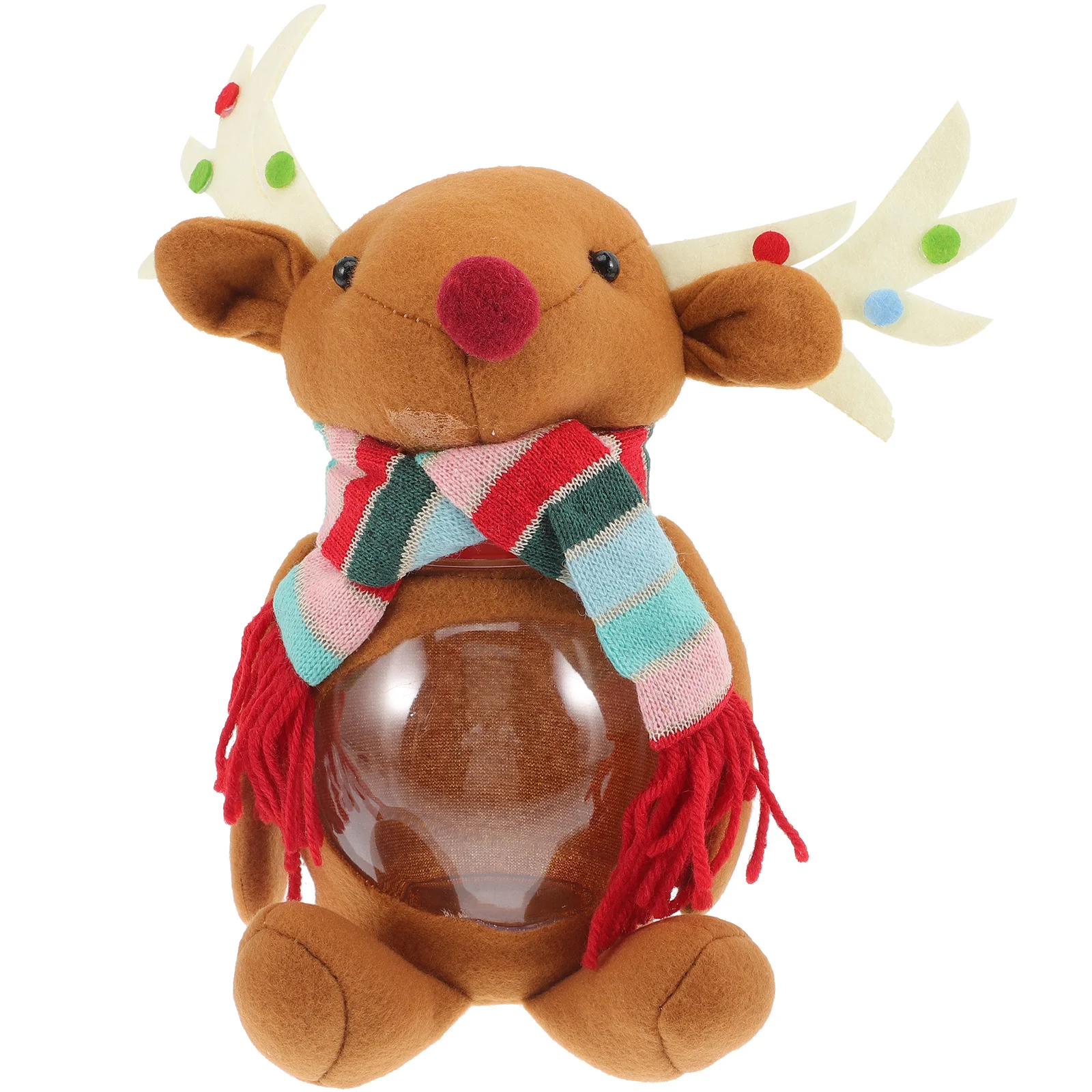 

Christmas Candy Jar Multipurpose Cartoon Pattern Sealed Candy Container for Christmas Party Gift Xmas Storage Jar