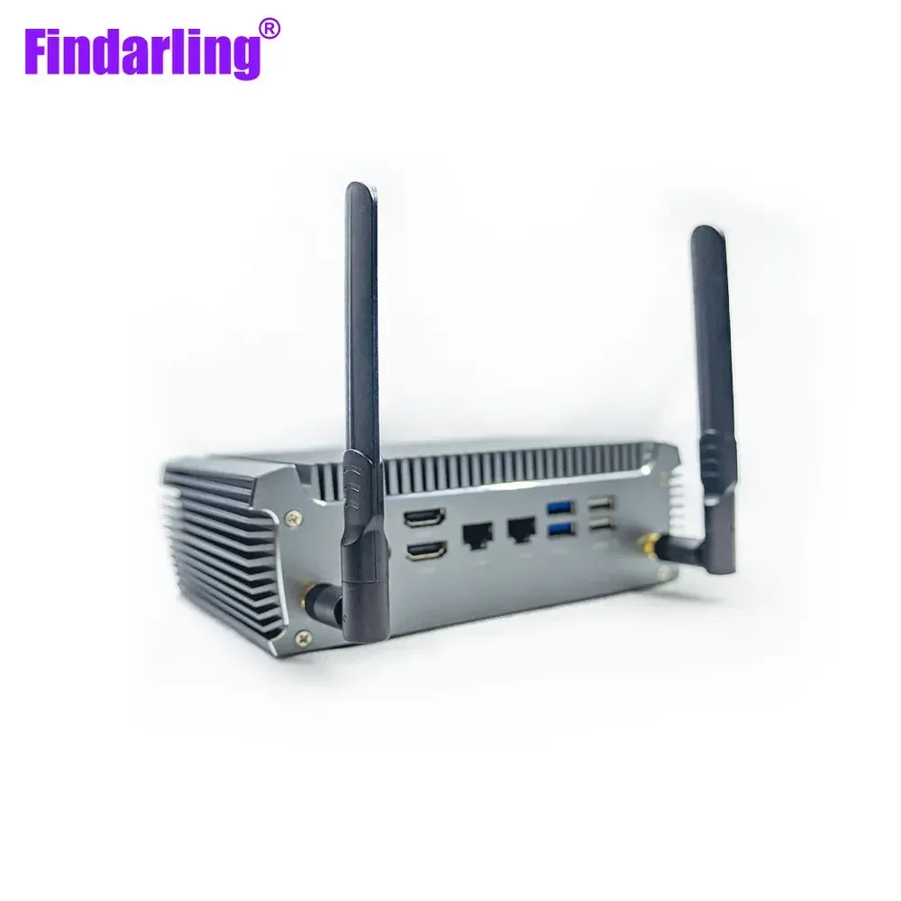 أيه إم دي ريزن™R7 4700U/R5 4500U/R3 4300U لعبة التحكم الصناعي إيثرنت المزدوجة 4K بدون مروحة ويندوز 11 كمبيوتر مصغر دعم HDD الكمبيوتر