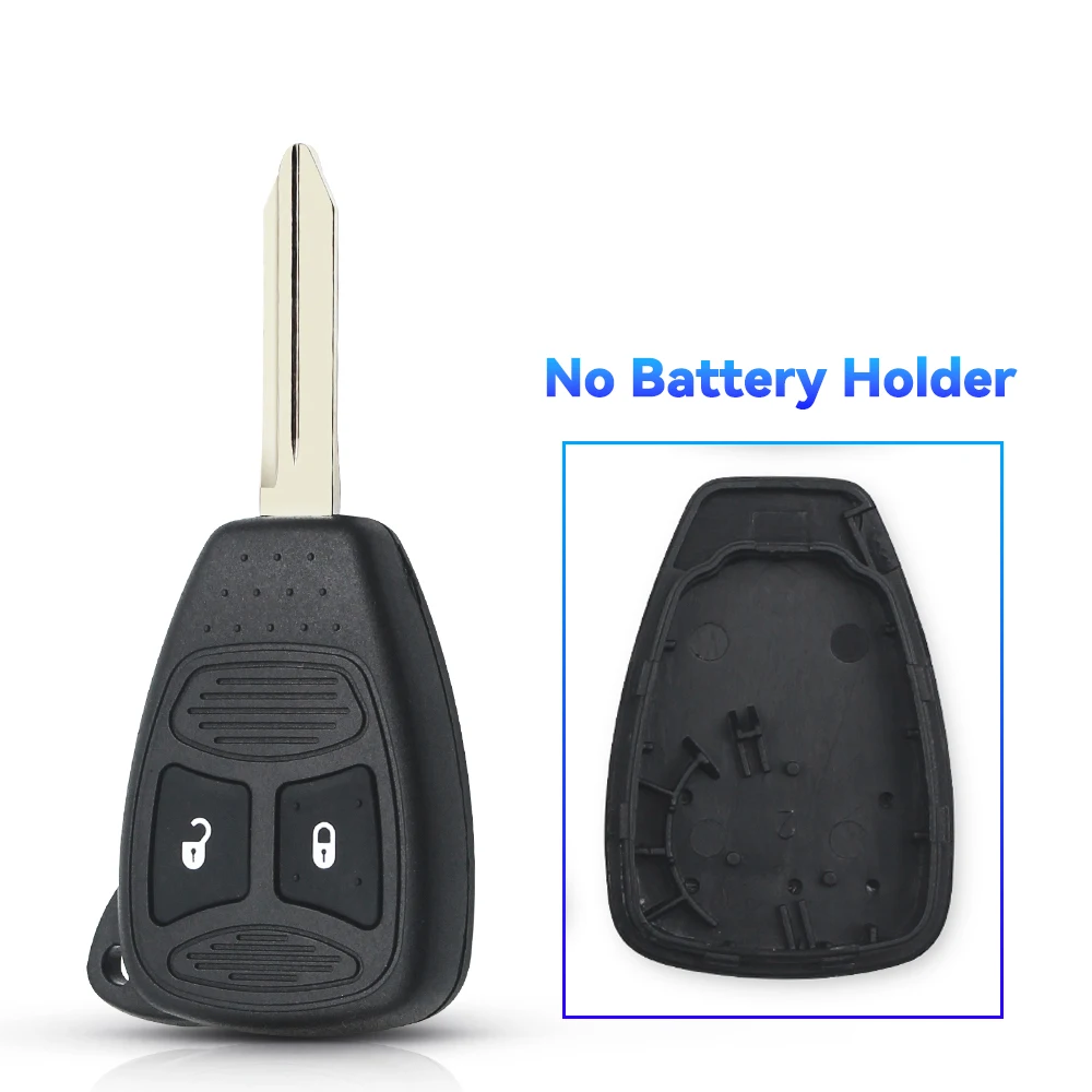 KEYYOU Remote Car Key Case For Dodge Dakota Durango Charger Jeep Grand Cherokee Chrysler 300 Town No Battery Holder