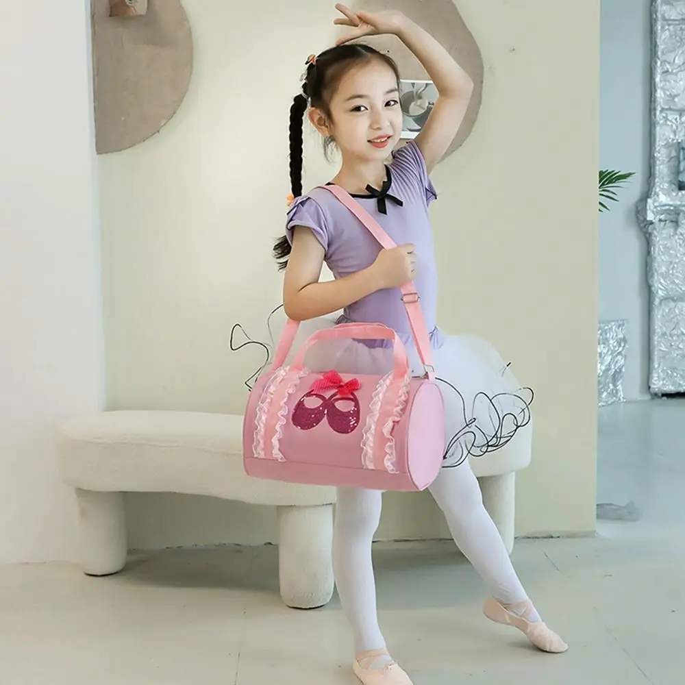 Ballet Dance Bags Handbag Pink Girls Lovely Backpack Baby Package Ballet Bag Handbag One Shoulder Bag Waterproof Princess Bag