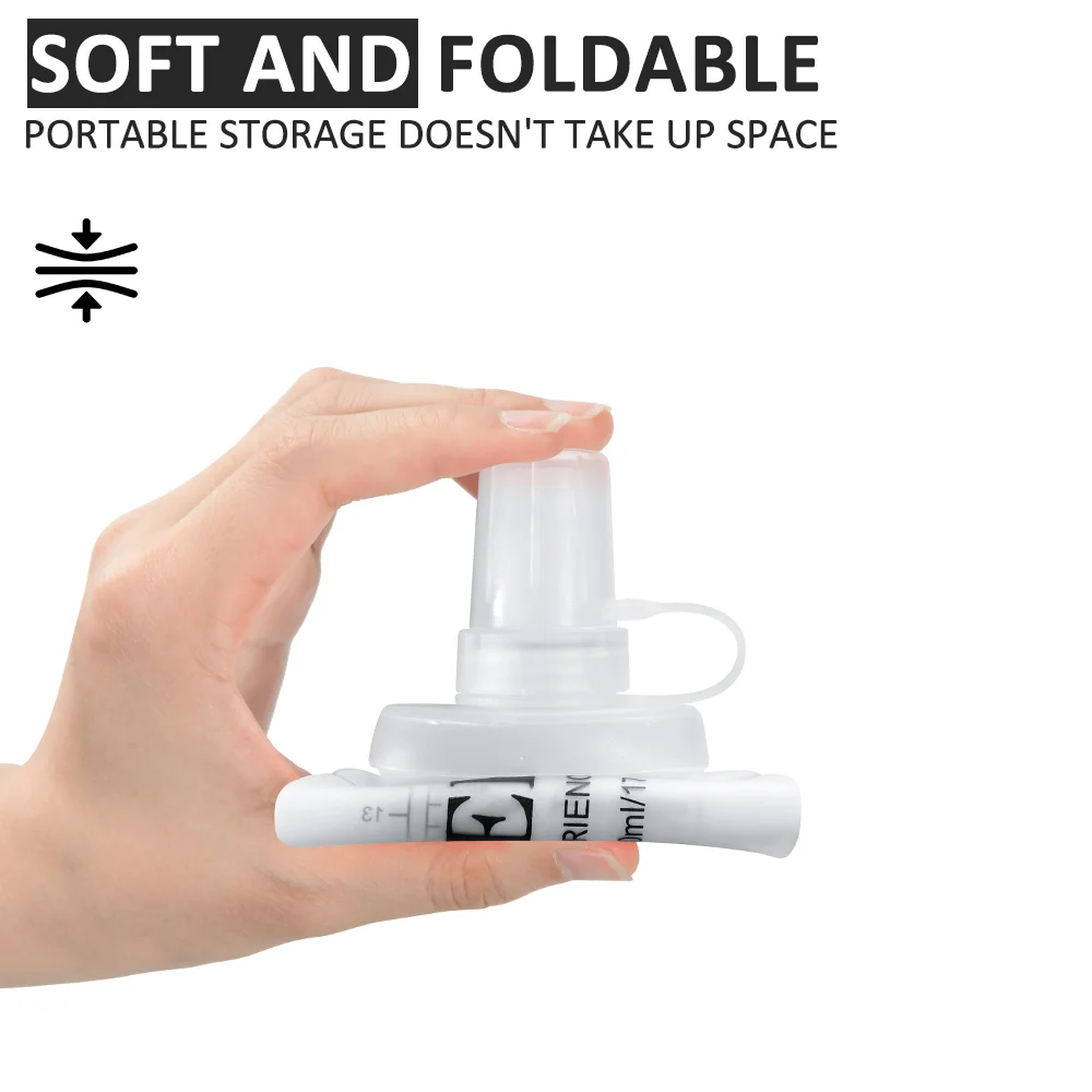 NEWBOLER TPU Outdoor Sport Bottle Folding Soft Flask Water Bottle for Running Camping Hiking Bicycle Fitness Water Bag view 5
