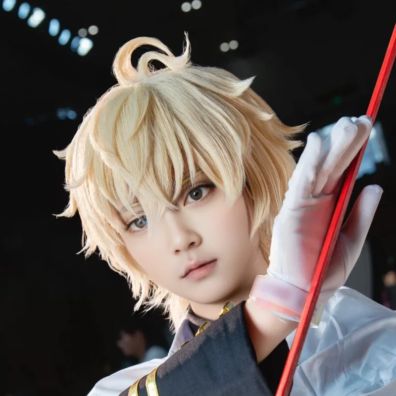 エンドレスシャイニーエンジェル コスプレウィッグ 百夜のミカエル ライトゴールデン リバースカール