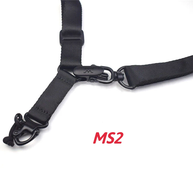 Sling carregando câmera, cinta tática, corda de segurança de ponto duplo, comprimento ajustável, nylon, multi-tarefa, MS1, MS2, MS3, MS4