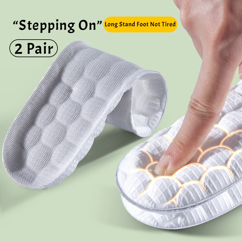 

2 пары стельок для спортивной обуви, супермягкие стельки для бега для ног, амортизирующие корзины, подошва для обуви, поддержка свода стопы, ортопедические вставки