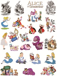 Disney Alice in Wonderland Clothing patches Ironing applications thermo-stickers for children