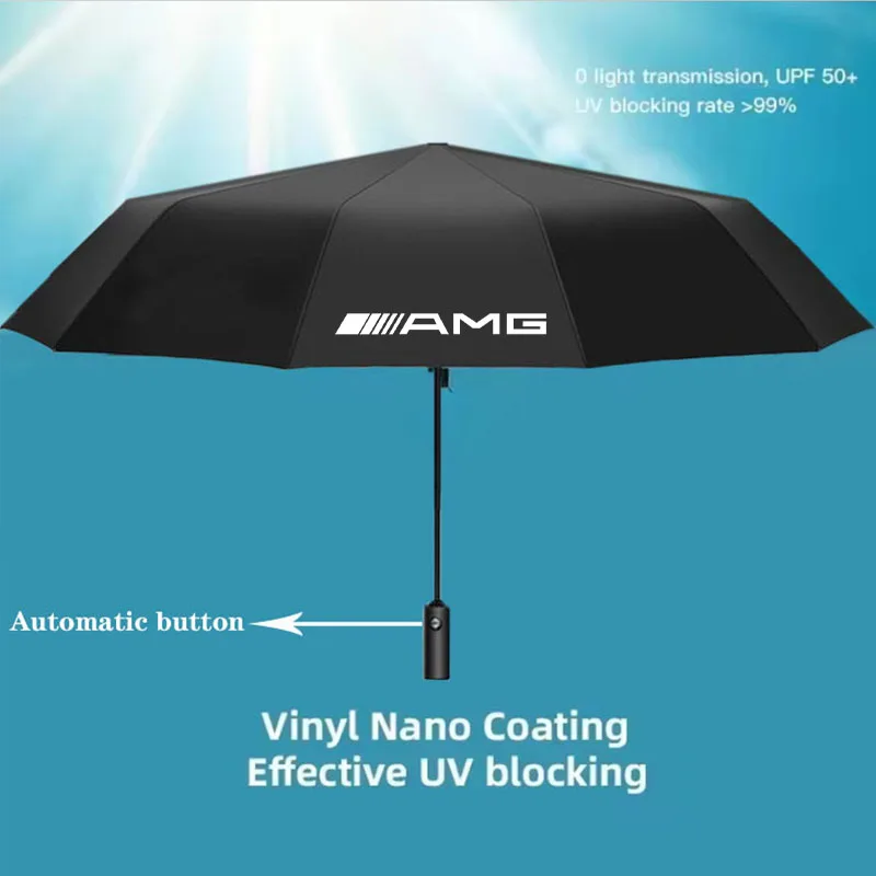 Car Automatic Folding Windproof Sunshade Umbrella For Mercedes Benz Amg W203 W204 W205 W211 W463 W210 W212 W213 Car Accessories