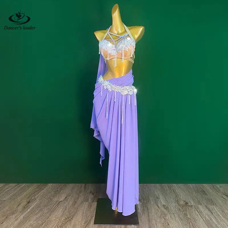 Buikdans volwassen jurk met strass steentjes, hoogwaardige minimalistische geplooide mantel, professionele Samba-kleding voor dames