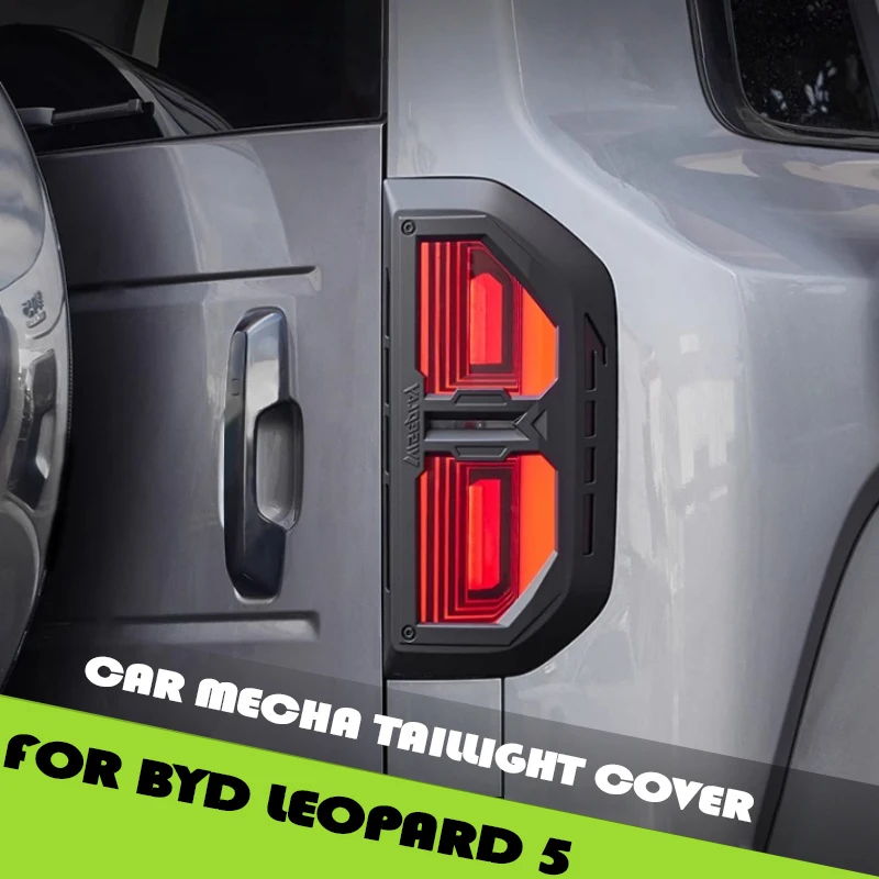 

Car Mecha Taillight Cover Fit for BYD Leopard 5 Modified Auto ABS Brake Light Taillight Protection Cover Car Upgrade Parts