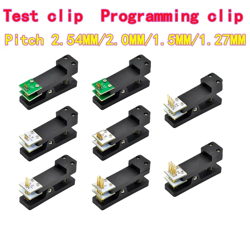 1PCS Test clip  programming clip for pcb pitch 2.54MM/2.0MM/1.5MM/1.27MM