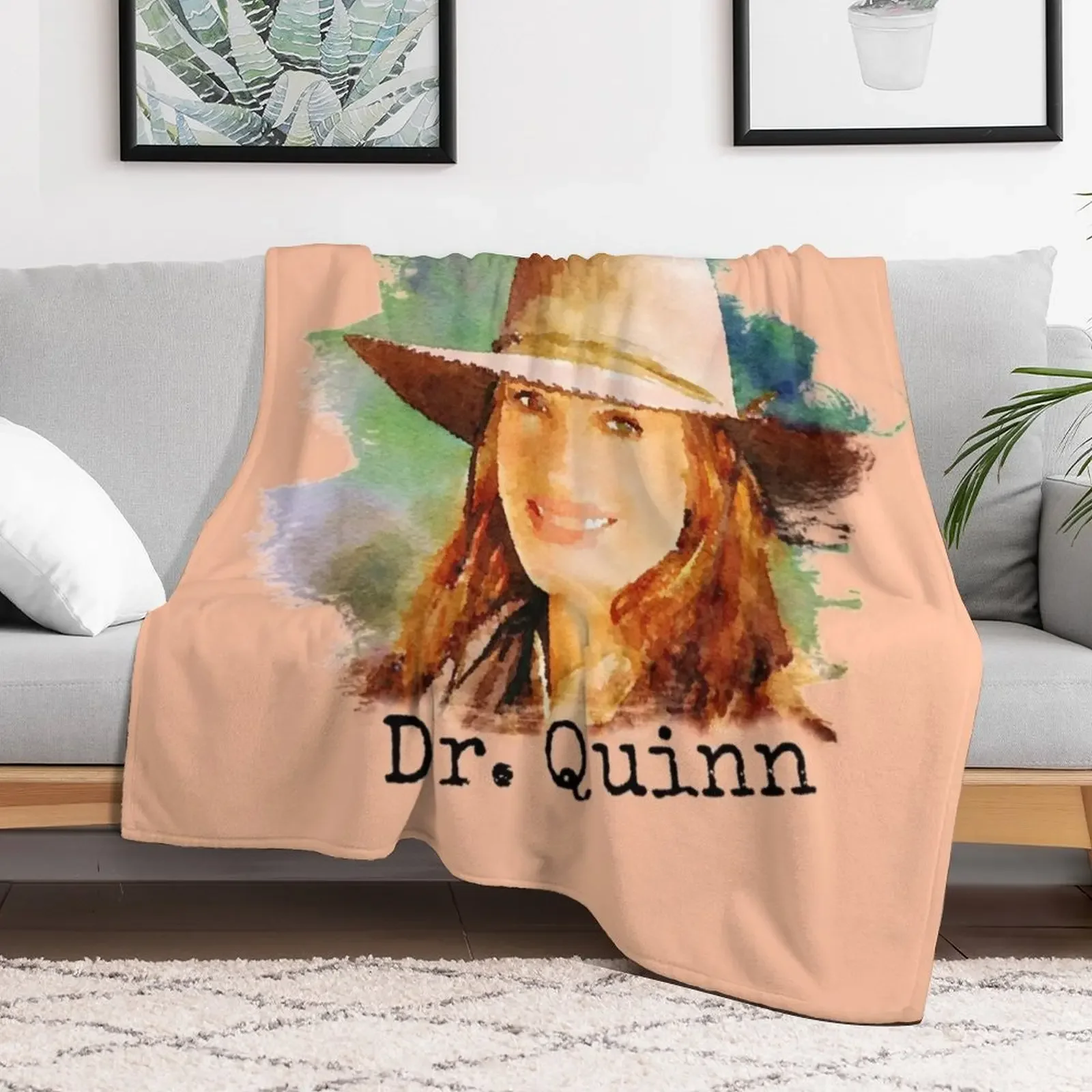 Dr. Quinn Medicine Woman Throw Blanket Outdoor Soft Blanket for Picnic Beach Camping