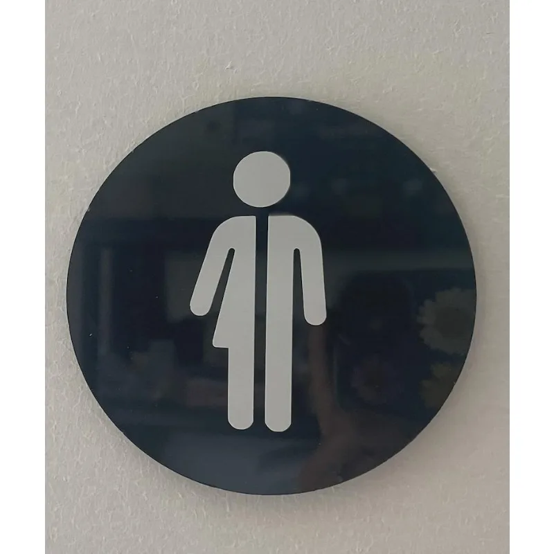 **Accessible Toilet and Baby Change - Adhesive Sign Notice**